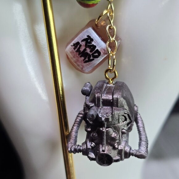 Handmade Fallout Vault 101 Inspired Hair Stick Multiple Charms 7.5" Geek-Chic - Picture 3 of 10